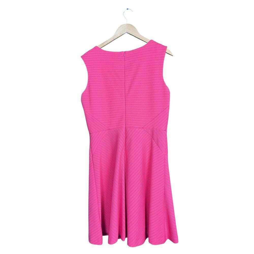 Covington Coral Pink Dress Women Size 12 Fit and Flare Beaded Office Wear Party - Picture 7 of 13